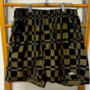 RVCA Sport Yogger IV Mens Olive Shorts Size Small